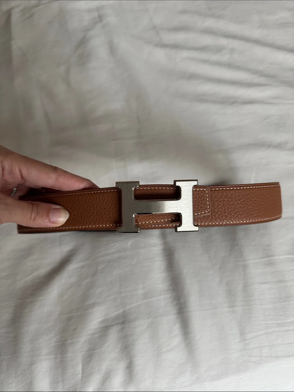 HERMES women's reversible brown and black belt, size small
